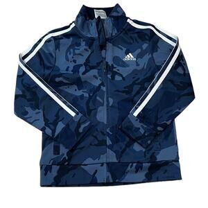 Adidas Kids Tricot Blue Camo Track Jacket 5 Big Boys
